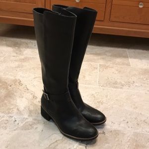 Korks black knee high leather boots